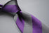 cadbury purple and silver barber striped tie